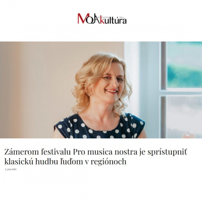 Foto: Zámerom festivalu Pro musica nostra je sprístupniť klasickú hudbu ľuďom v regiónoch